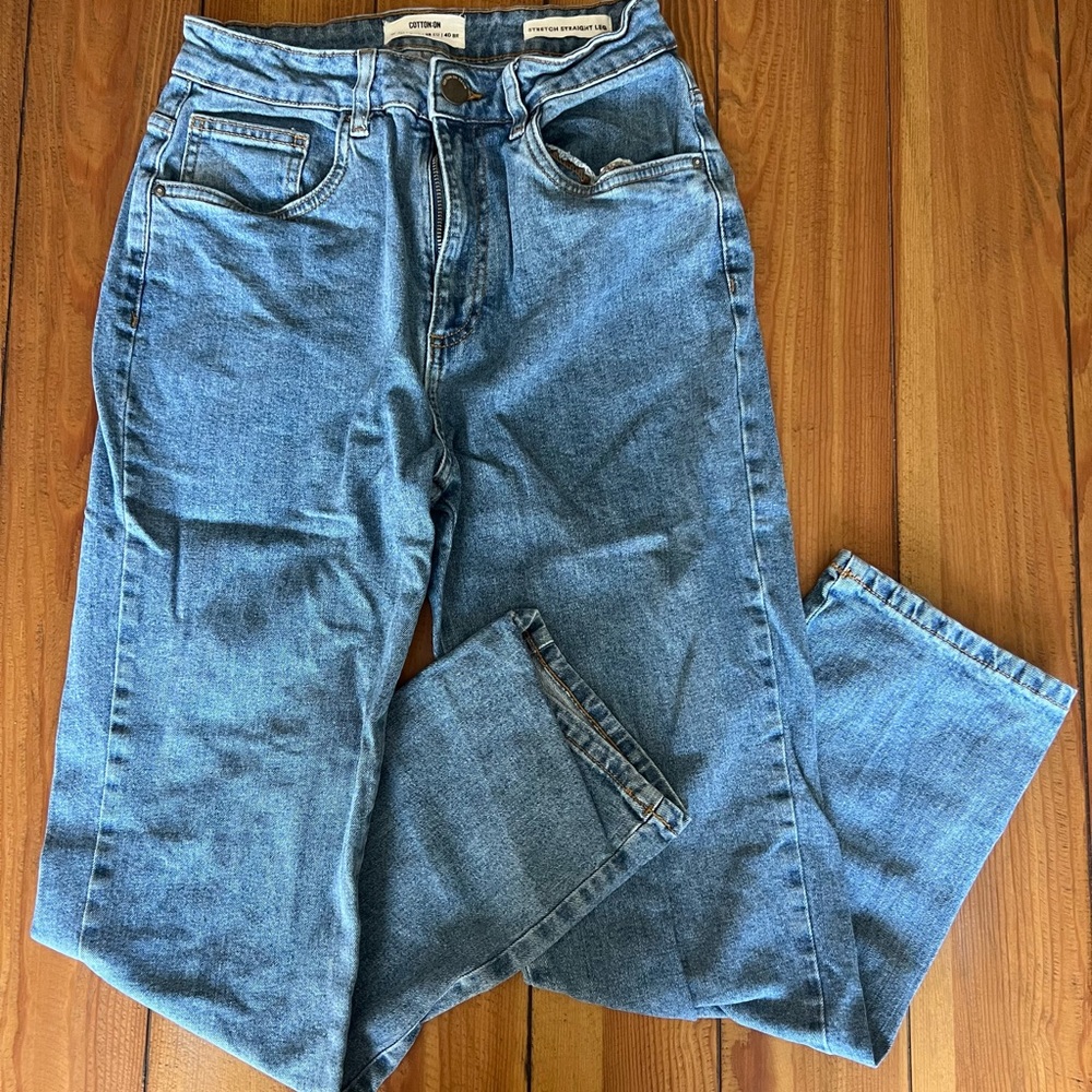 Cotton On Blue Straight Leg Jeans Classic Denim